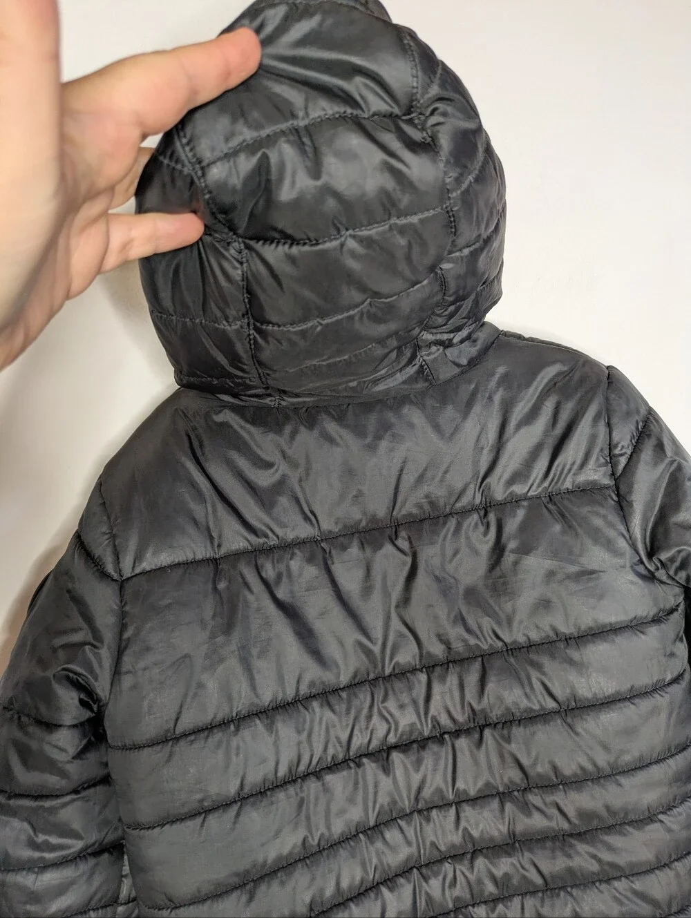 Nike Black Puffer Zip Up Kids Winter Hoodie Coat M
